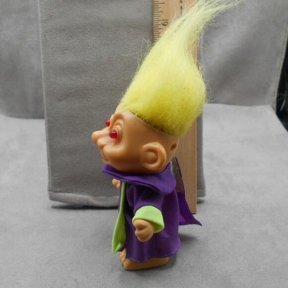 Vintage Toymax 1992 Wizard Troll Doll Eye's Light Up Yellow Hair No Sound - Picture 9 of 10